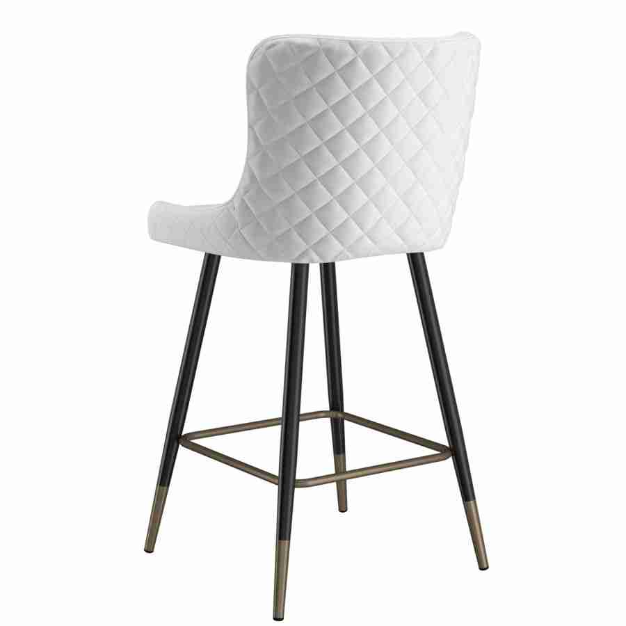 Modern Bar Stools with Diamond Tufted Back