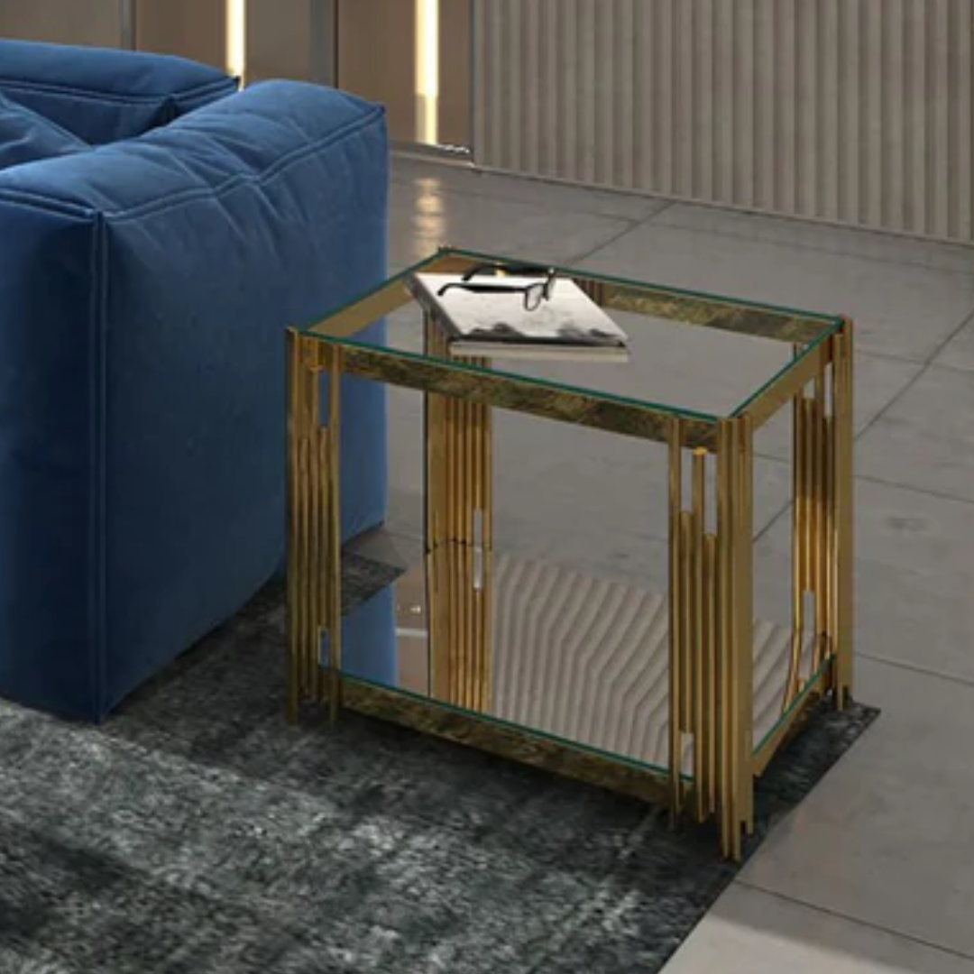 Estrel Large Accent Table in Gold