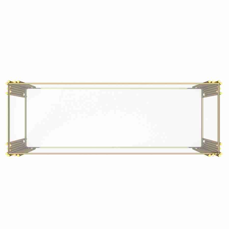Console Table with Mirrored Glass Bottom