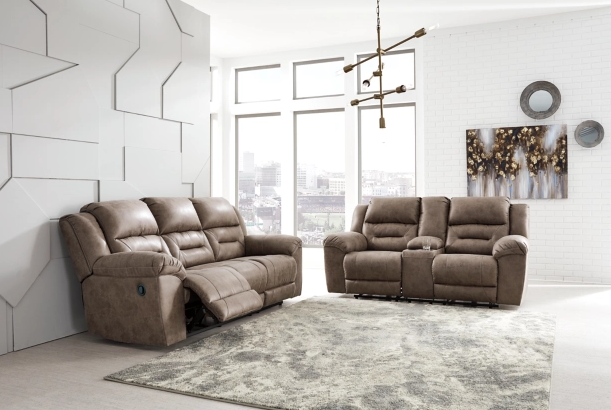 Leather Reclining Sofa-Brampton