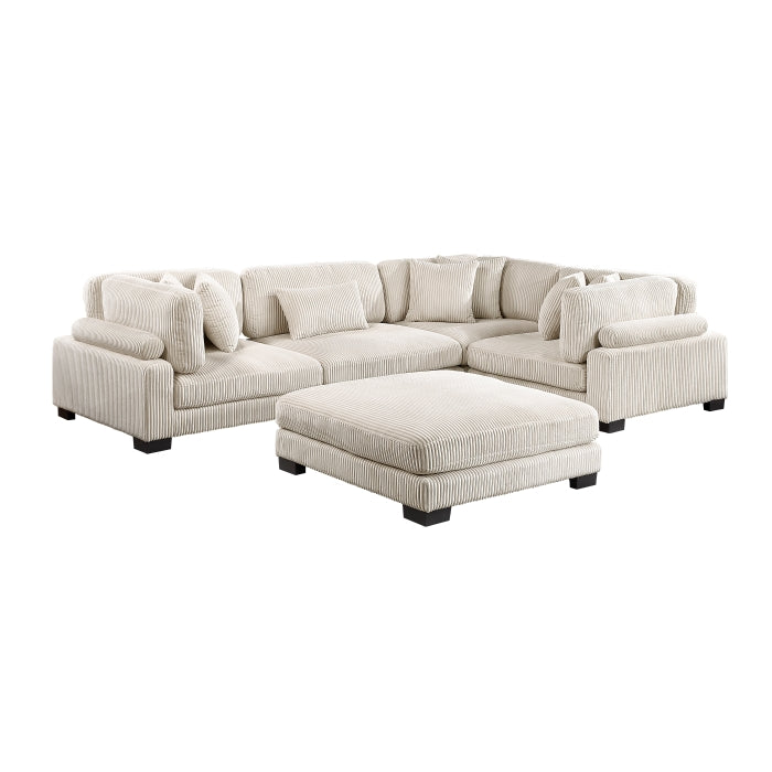 5 Pc Fabric Sectional
