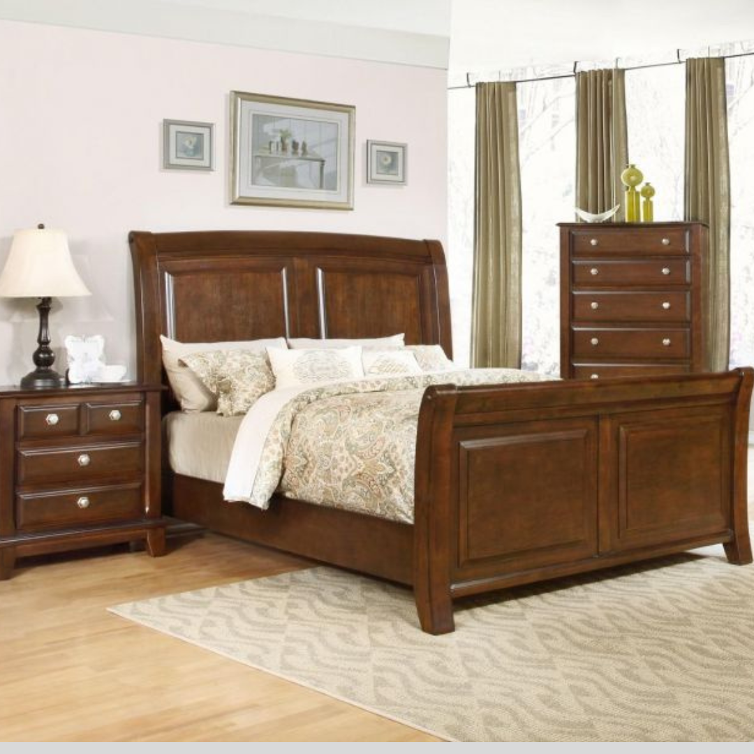 Sleigh Wood Bedroom Furniture
