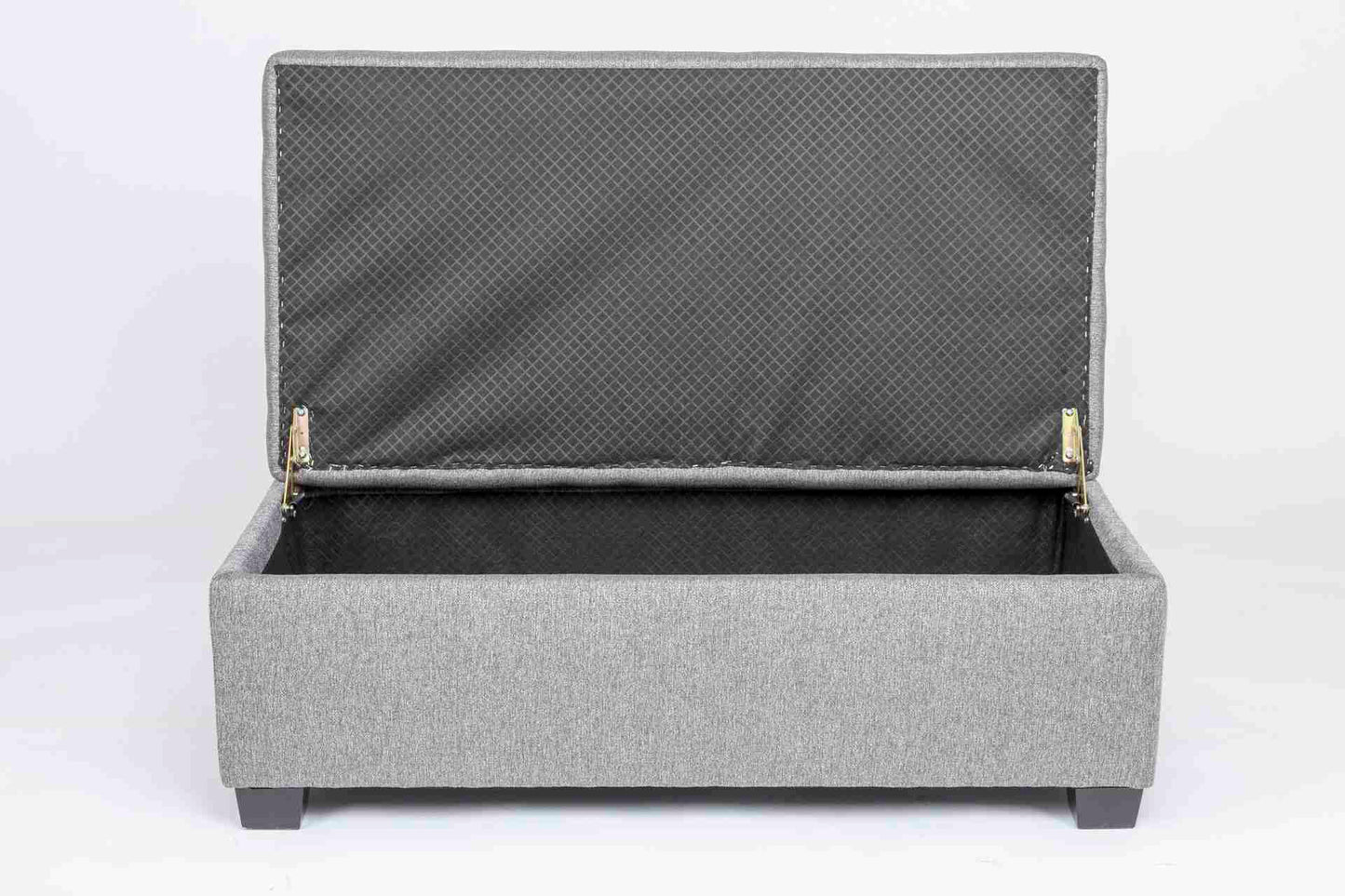 Storage Ottoman With Fabric Upholstery