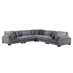 5 Pc Fabric Sectional