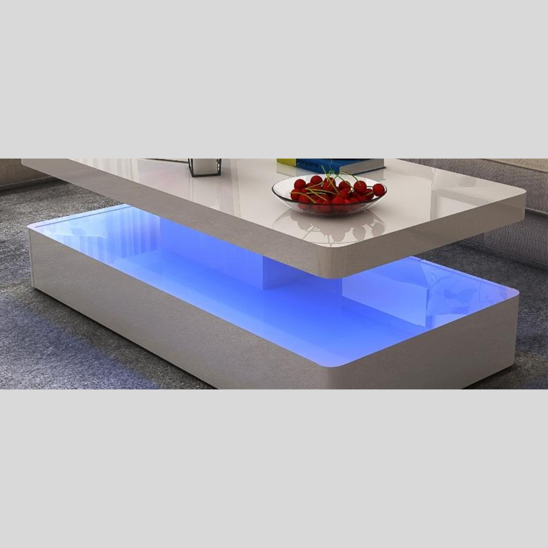 White Coffee Table with Storage