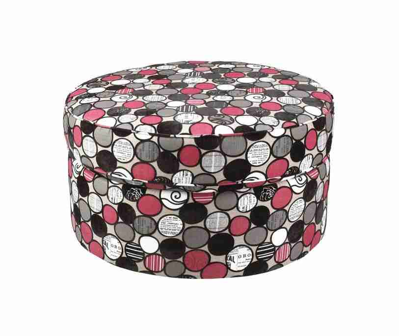 Canadian Made Printed Fabric Ottoman